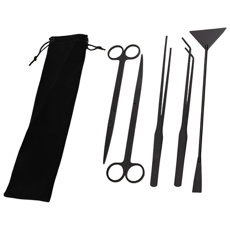 Planted Aquarium With Sand - TFORU-Long Black Stainless Steel Aquascaping Tool