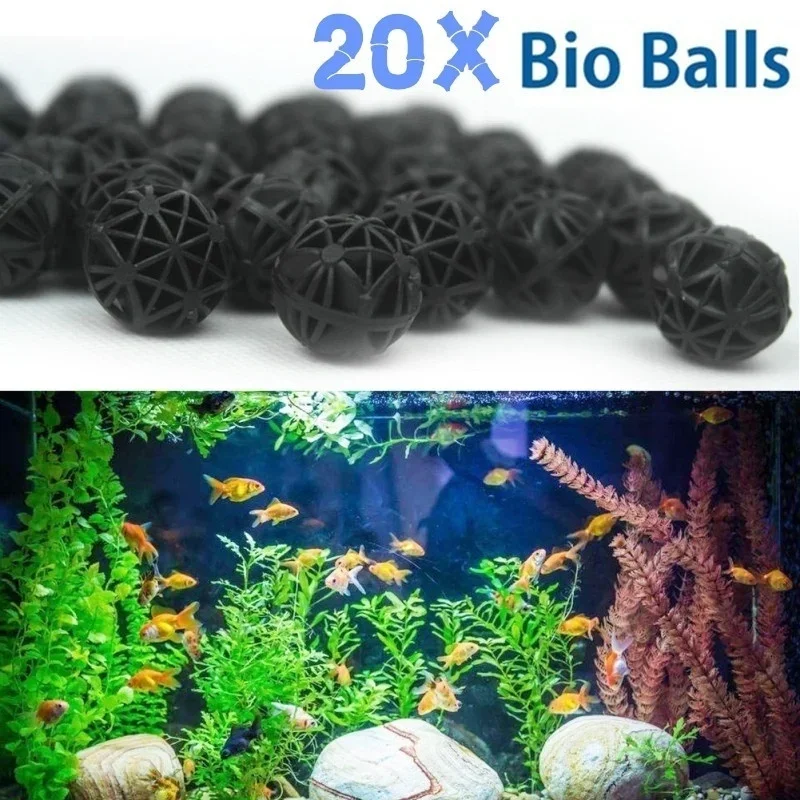 Aquarium Planted Tank Fertilizer - 20Pcs 16mm Aquarium Bio Balls Filter
