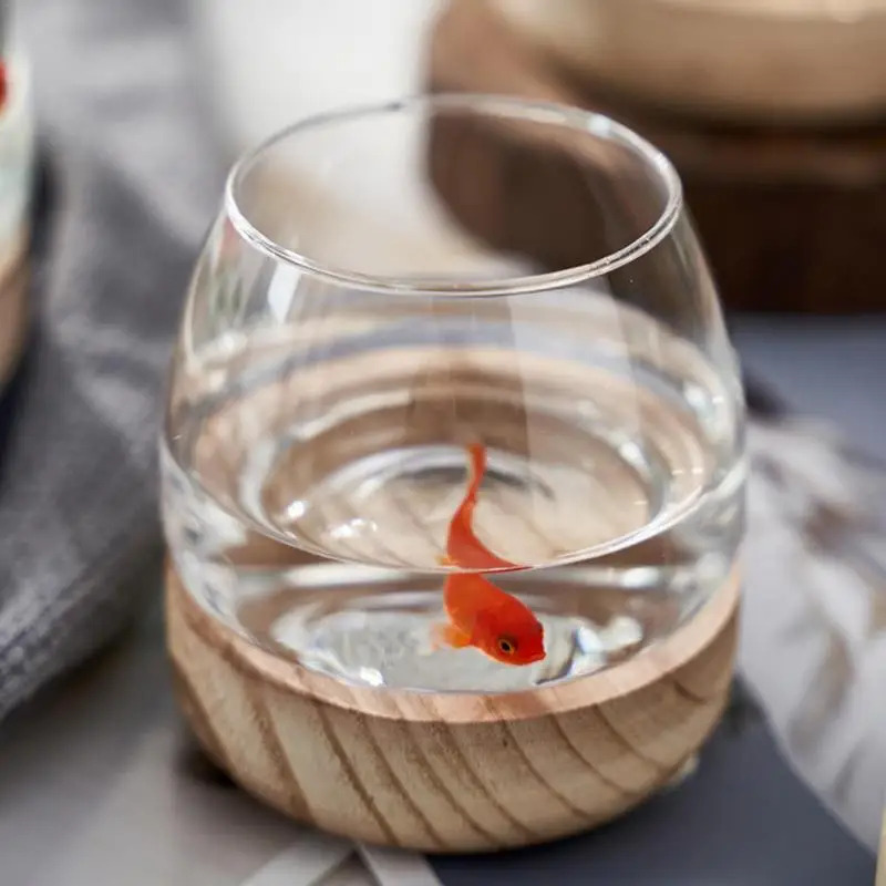Decorative Round Glass Fish Ta - Planted Aquarium For Goldfish review and price