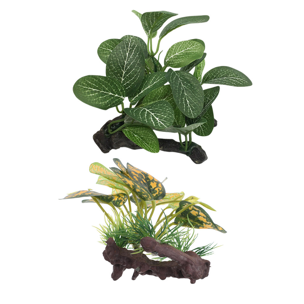 2Pcs Realistic Artificial Aqua - Planted Aquarium For Goldfish review and price