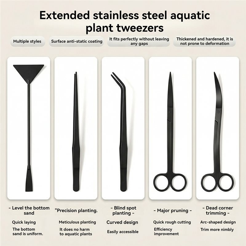 IALJ-Long Black Stainless Stee - Planted Aquarium With Sand review and price